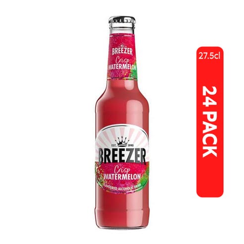 Bacardi Breezer Tropical Water Melon 27.5cl [24 Pack] - BMMI Shops same day alcohol home delivery