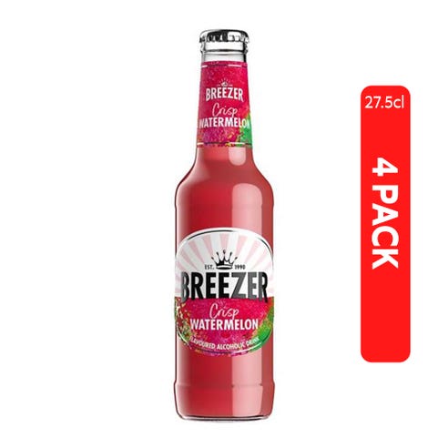 Bacardi Breezer Tropical Water Melon 27.5cl [4 Pack] - BMMI Shops same day alcohol home delivery