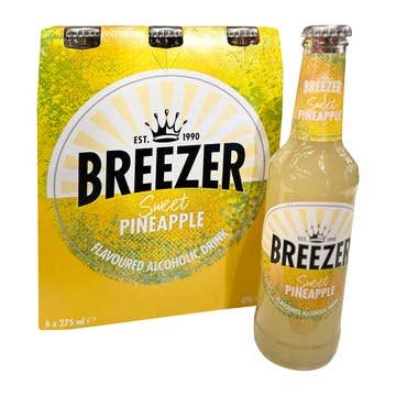 Bacardi Breezer Tropical Pineapple 27.5cl [6 Pack]  right side image