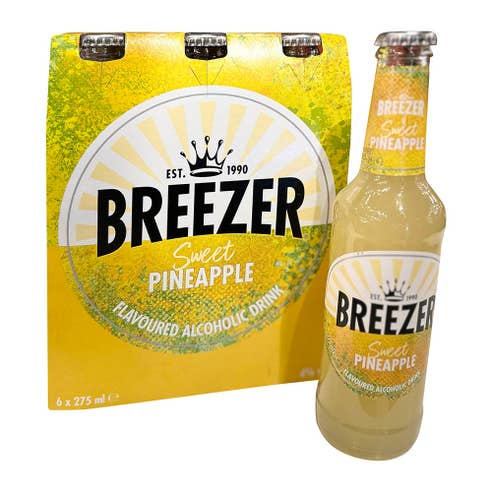 Bacardi Breezer Tropical Pineapple 27.5cl [6 Pack]  right side image
