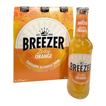 Bacardi Breezer Tropical Orange 27.5cl [6 Pack]  right side image