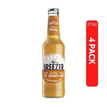 Bacardi Breezer Tropical Orange 27.5cl [4 Pack] - BMMI Shops same day alcohol home delivery