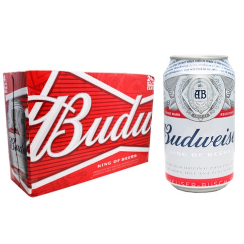 Budweiser Cans 35.5cl [24 Pack] - BMMI Shops same day alcohol home delivery