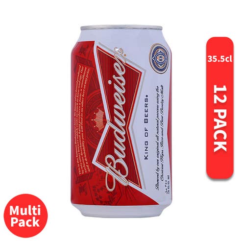 Budweiser Cans 35.5cl [12 Pack]  product front image
