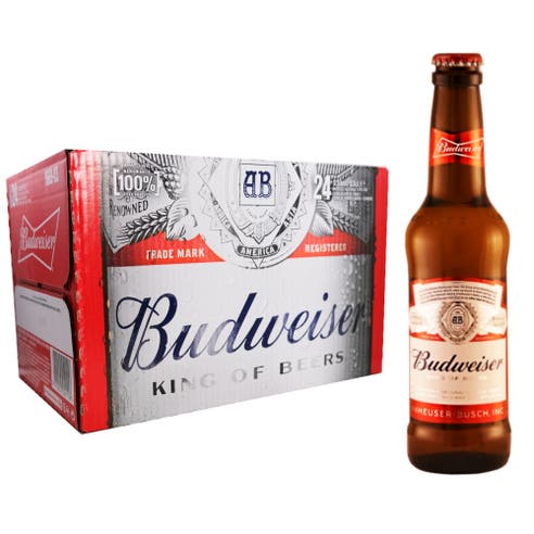 Budweiser Bottle 33cl [24 Pack] - BMMI Shops same day alcohol home delivery