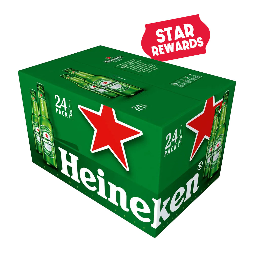 Heineken Bottles 33cl [24 Pack] Free gift image