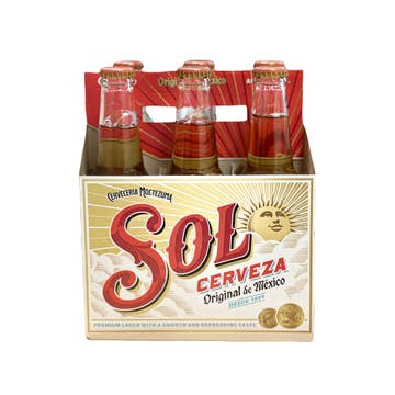 Sol Beer Bottle 33cl [6 Pack] - BMMI Shops same day alcohol home delivery