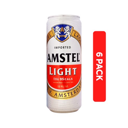 Amstel Light Cans 35.5cl [6 Pack] - BMMI Shops same day alcohol home delivery