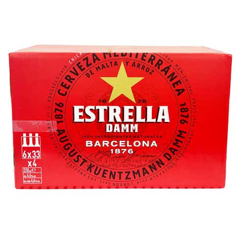 Estrella Damm Bottles 33cl [24 Pack] - BMMI Shops same day alcohol home delivery