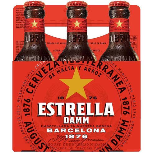 Estrella Damm Bottles 33cl [6 Pack] - BMMI Shops same day alcohol home delivery