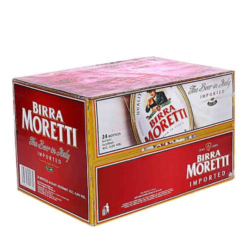 Birra Moretti Bottles 33cl [24 Pack] - BMMI Shops same day alcohol home delivery