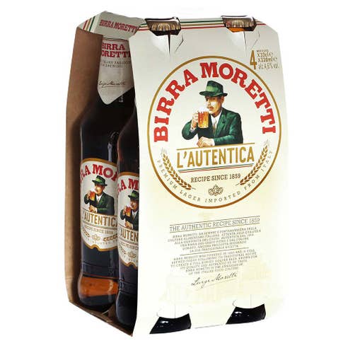 Birra Moretti Bottles 33cl [4 Pack] - BMMI Shops same day alcohol home delivery