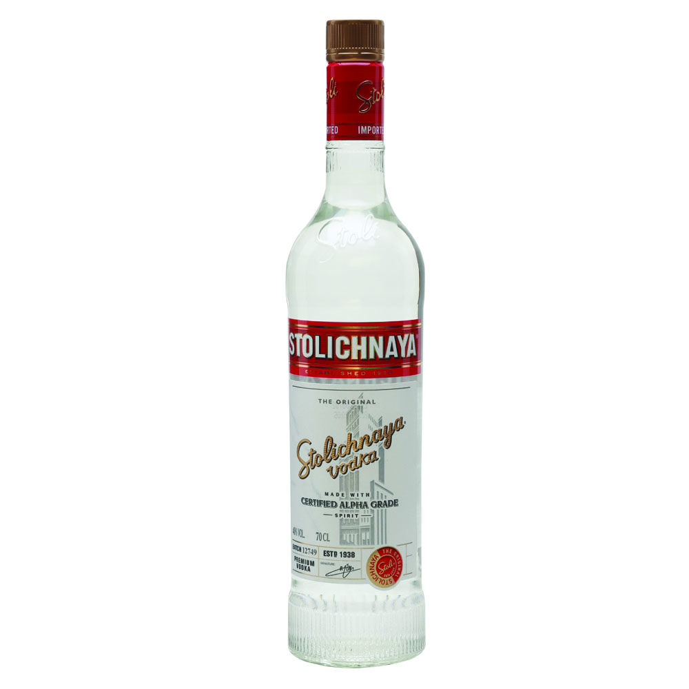 Stolichnaya Vodka 75cl, Spirits – BMMI Shops same day alcohol home delivery