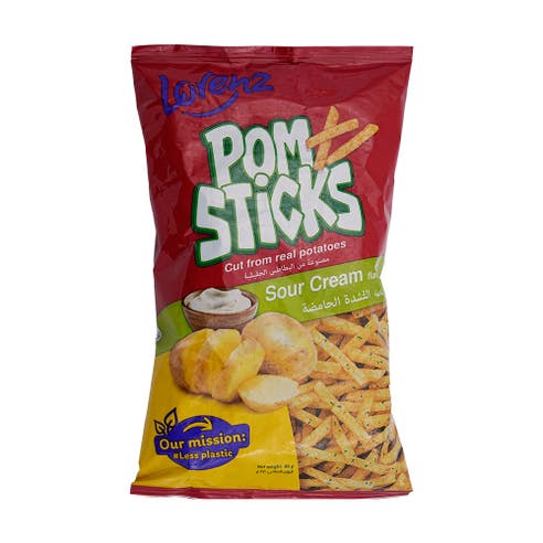 Lorenz Sour Cream Flavour Pomsticks 85g - BMMI Shops same day alcohol home delivery