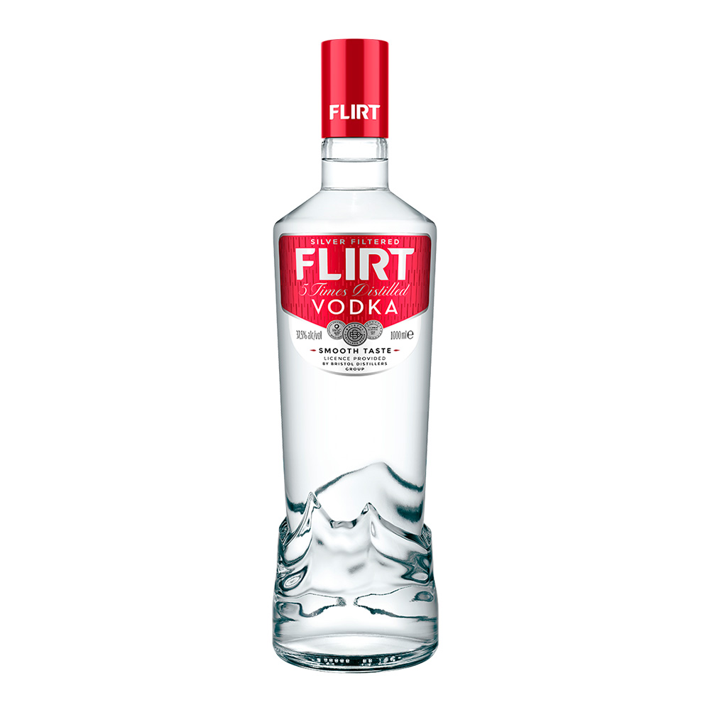 Flirt Vodka Silver Filtered 1L - BMMI Shops same day alcohol home delivery