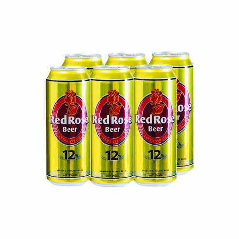 Red Rose Strong Beer 12% Can 50cl [6 Pack] - BMMI Shops same day alcohol home delivery