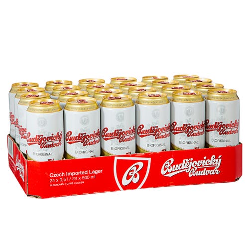 Budvar Cans 50cl [24 Pack] - BMMI Shops same day alcohol home delivery