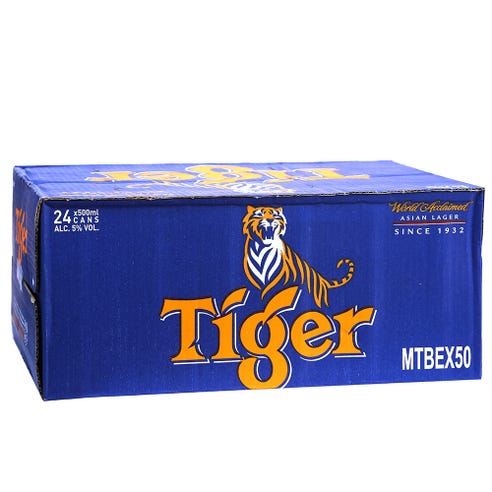 Tiger Beer can 50cl [24 Pack] - BMMI Shops same day alcohol home delivery