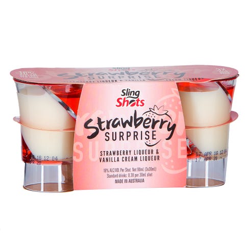Sling Shots Strawberry Surprise 3cl [3 Pack] - BMMI Shops same day alcohol home delivery