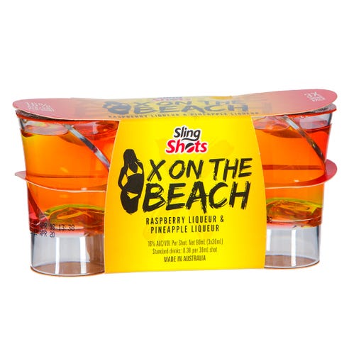 Sling Shots X On The Beach 3cl [3 Pack] - BMMI Shops same day alcohol home delivery