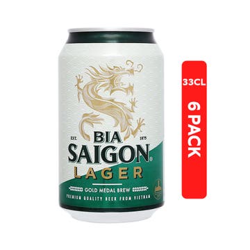Saigon Lager Cans 33cl [6 Pack]