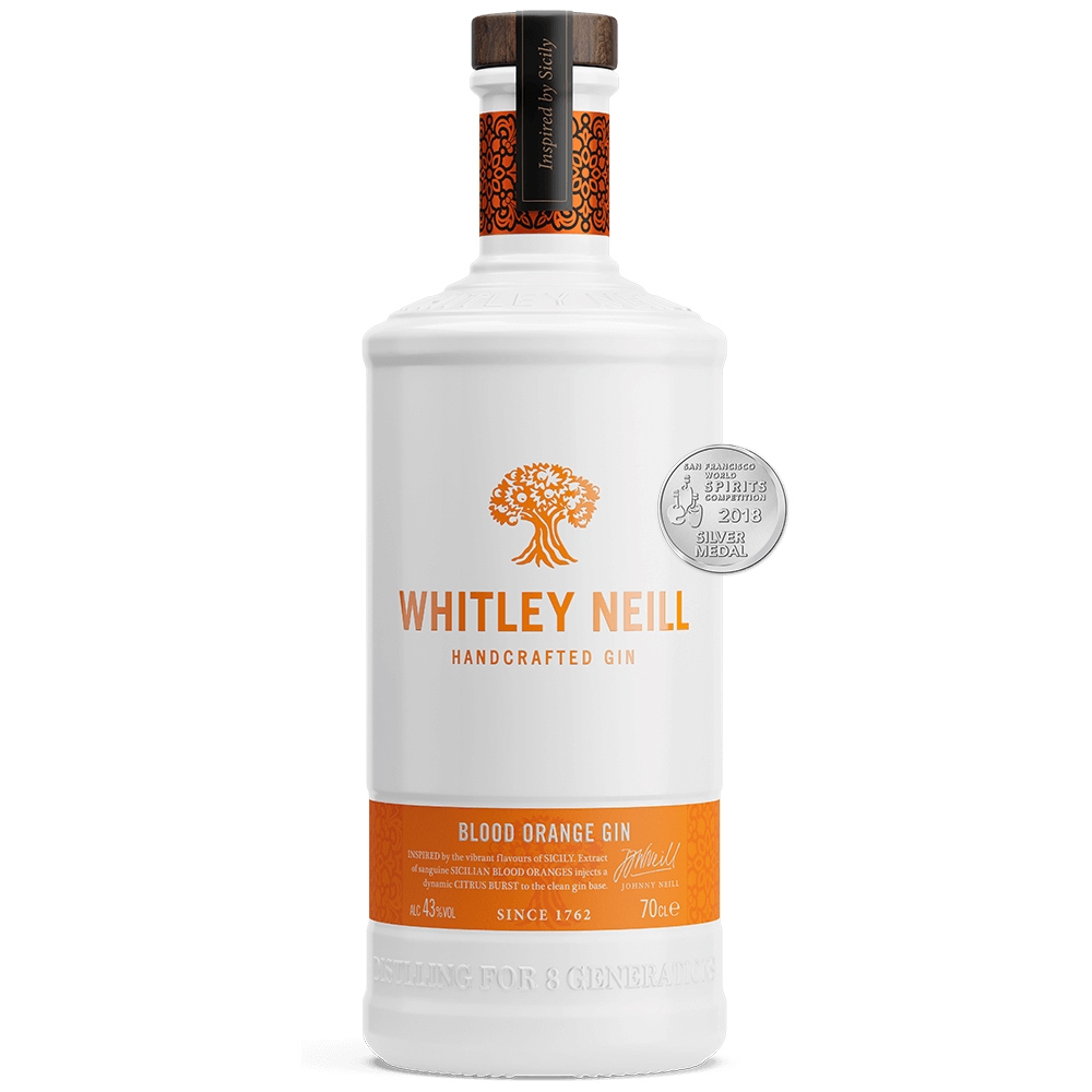 Whitley Neill Blood Orange Gin 70cl, Spirits