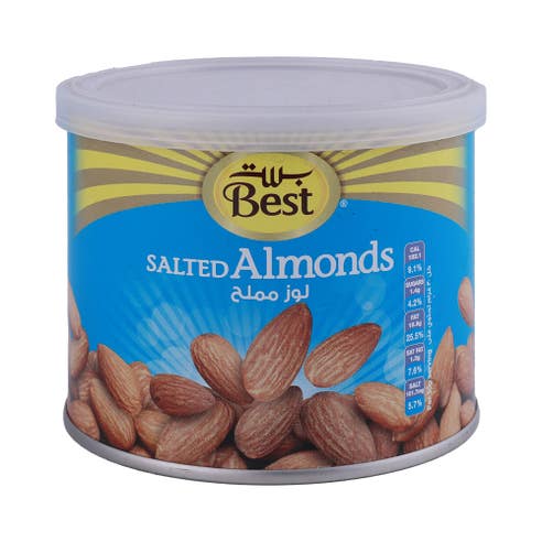 Best Salted Almonds Can 110g - BMMI Shops same day alcohol home delivery
