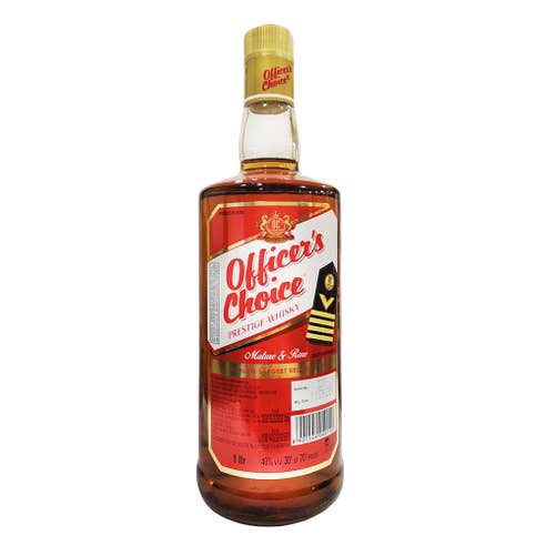 Officer's Choice Red Whisky 1L - BMMI Shops same day alcohol home delivery