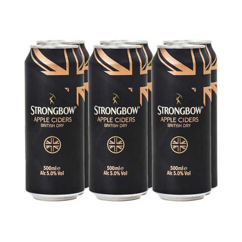 Strongbow Cider Can 50cl [6 Pack] - BMMI Shops same day alcohol home delivery