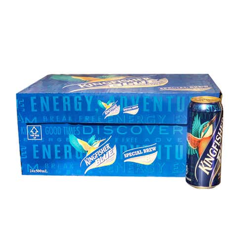 Kingfisher Blue Strong Cans 50cl [24 Pack] - BMMI Shops same day alcohol home delivery