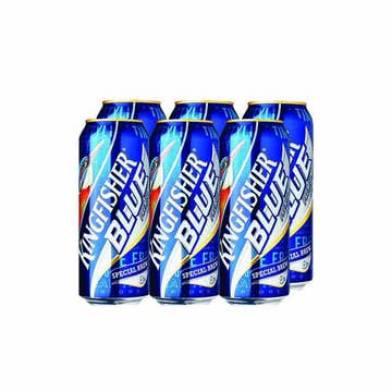 Kingfisher Blue Strong Cans 50cl [6 Pack] - BMMI Shops same day alcohol home delivery