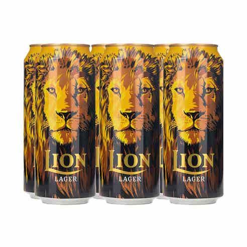 Lion Beer 4.8% Cans 50cl [6 Pack] - BMMI Shops same day alcohol home delivery