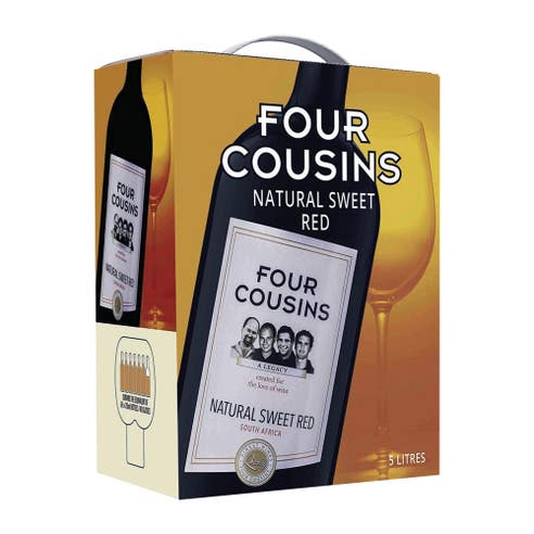 Four Cousins Sweet Red 5L - BMMI Shops same day alcohol home delivery