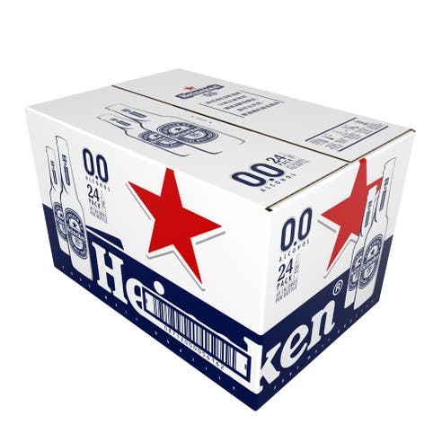Heineken 0.0 Non-alcoholic Beer Bottles 33cl [24 Pack] - BMMI Shops same day alcohol home delivery