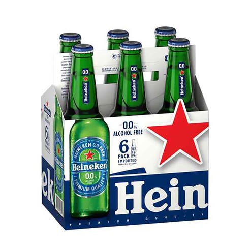 Heineken 0.0 Non-Alcoholic Beer Bottles 33cl [6 Pack] - BMMI Shops same day alcohol home delivery