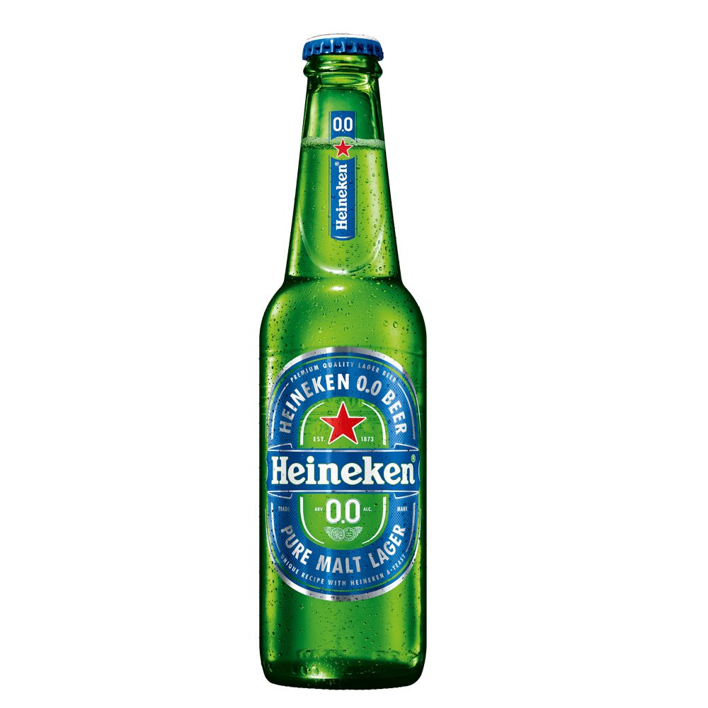 Heineken 0.0 Non-Alcoholic Beer Bottles 33cl [12 Pack] - BMMI Shops same day alcohol home delivery