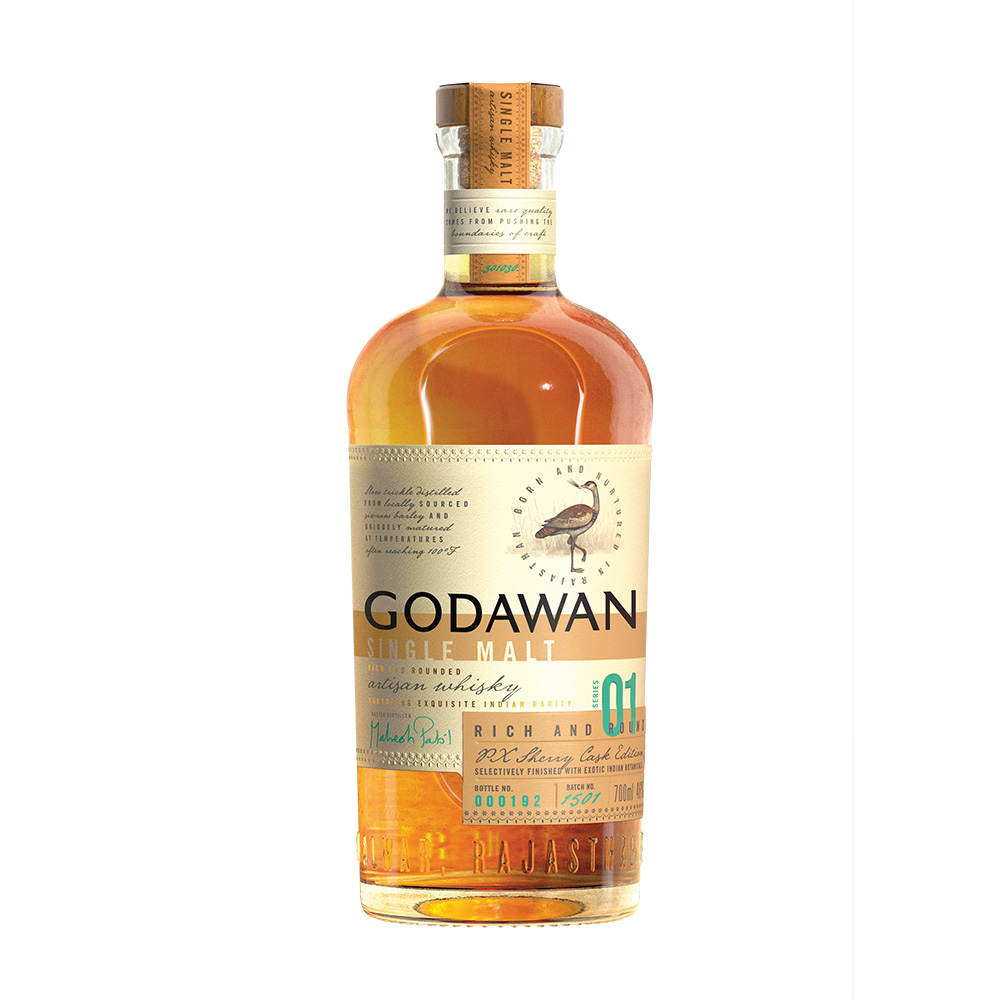 Godawan Rich & Round Single Malt Whiskey 70cl, Spirits – BMMI Shops same day alcohol home delivery