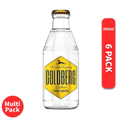 Goldberg Tonic Water 200ml [6 Pack] - BMMI Shops same day alcohol home delivery