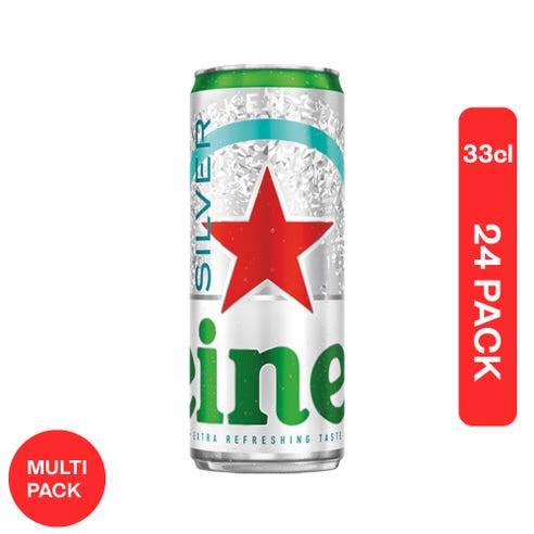 Heineken Silver Can 33cl [24 pack] - BMMI Shops same day alcohol home delivery