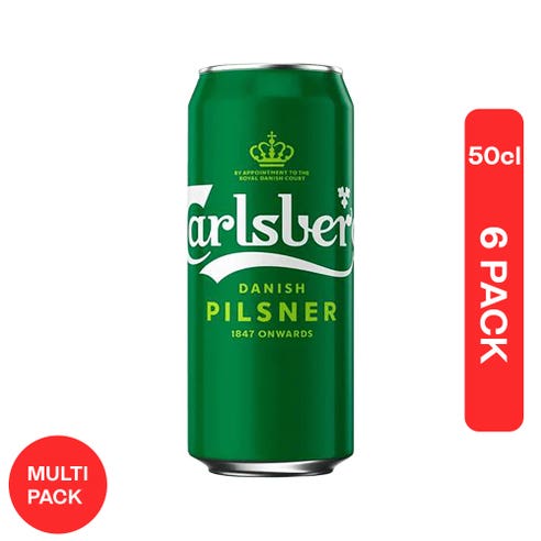 Carlsberg Cans 50cl [6 pack] - BMMI Shops same day alcohol home delivery