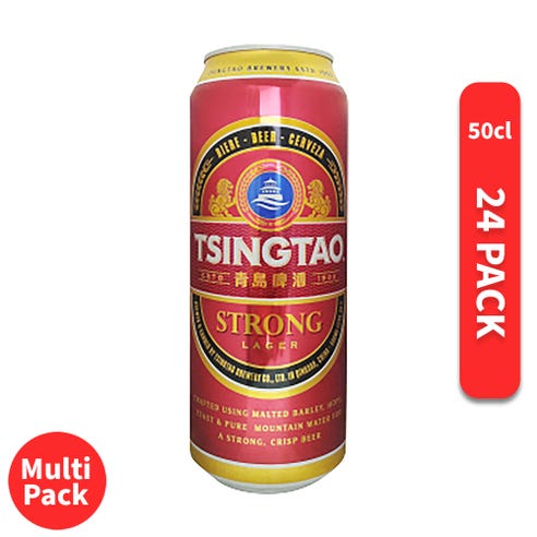 Tsingtao Strong Beer Cans 50cl [24 Pack] - BMMI Shops same day alcohol home delivery