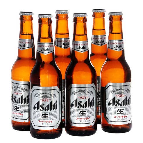 Asahi Beer Bottles 33cl [6 Pack] - BMMI Shops same day alcohol home delivery