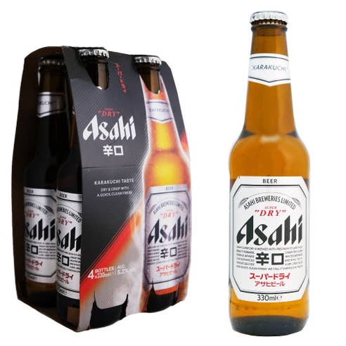 Asahi Beer Bottles 33cl [4 Pack] - BMMI Shops same day alcohol home delivery