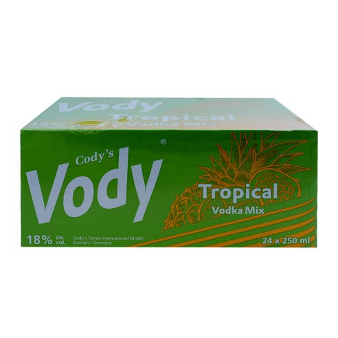 Cody's Vody Tropical Vodka Mix 25cl [Case of 6] - BMMI Shops same day alcohol home delivery
