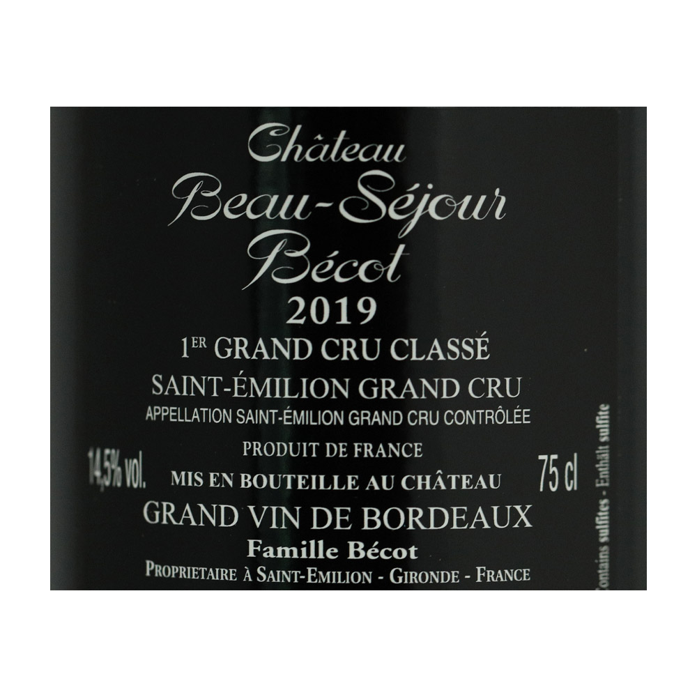 Beau Sejour Becot Saint Emilion Grand Cru 75cl  right side image