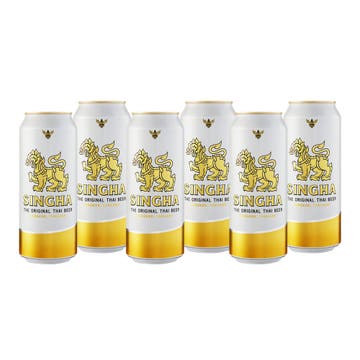 Singha Cans 49cl [6Pack] - BMMI Shops same day alcohol home delivery