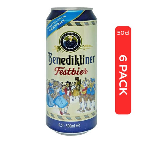 Benediktiner Festbeer Cans 50cl [6 Pack] - BMMI Shops same day alcohol home delivery