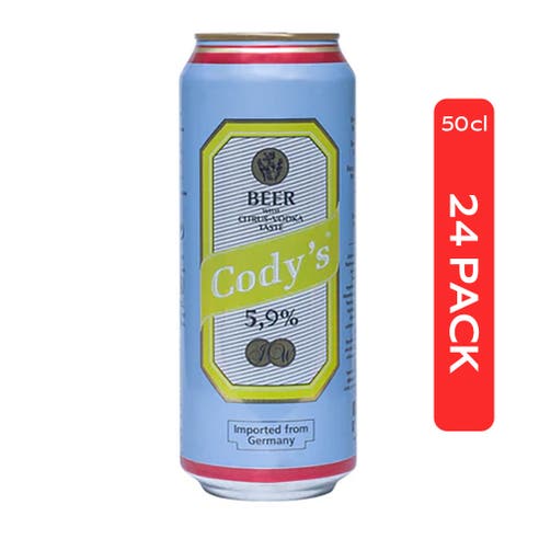 Cody's Citrus & Vodka 5.9% Beer 50cl [24 Pack] - BMMI Shops same day alcohol home delivery