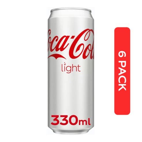 Coke Light Sleek Can 330ml [6 Pack] - BMMI Shops same day alcohol home delivery
