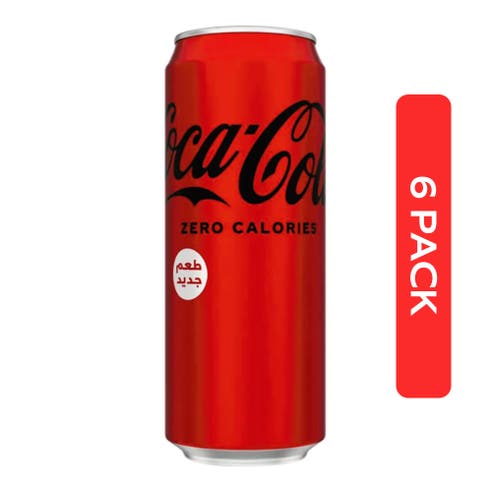 Coke Zero Sleek Can 330ml [6 Pack] - BMMI Shops same day alcohol home delivery